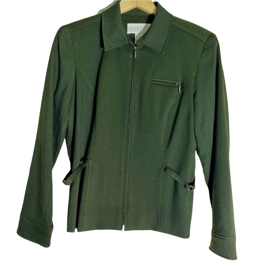 Hip women’s blazer Norton McNaughton size 6 zip from and pockets #c10